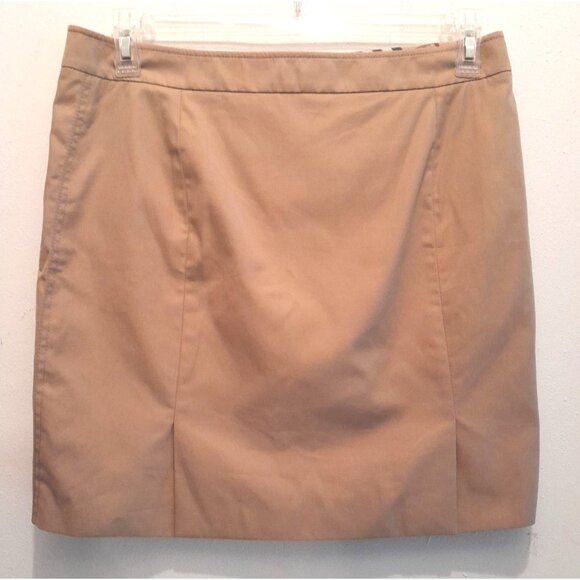 Burberry London Size 10 Designer Preppy Casual Utility Mini Skirt Tan Pockets - Picture 4 of 10